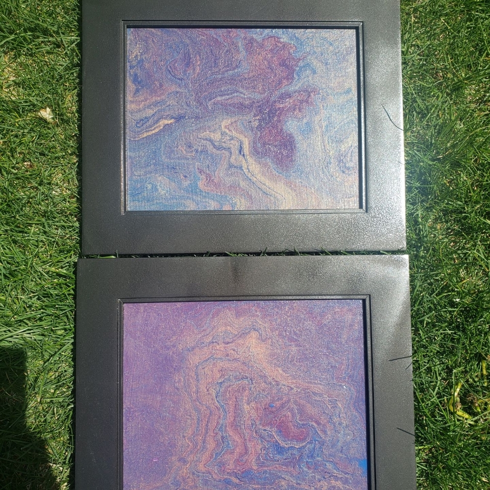 Handcrafted Acrylic Paint Pours (2) - Picture 1 of 11